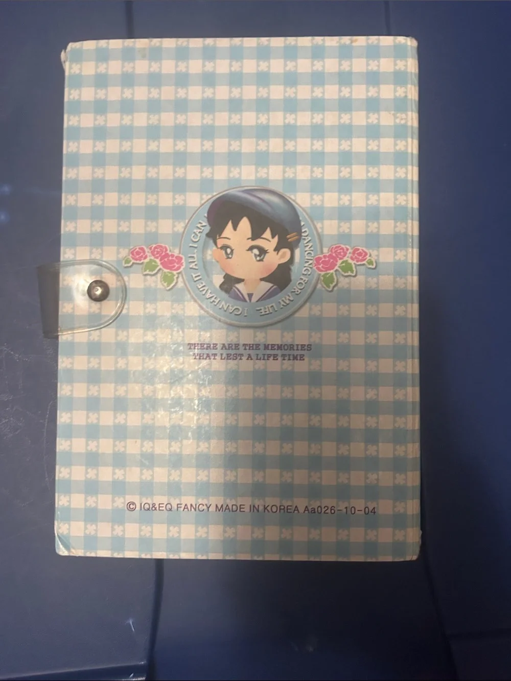 Blue Plaid Cute Girl Journal